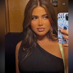 Black one shoulder body suit - worn once - Size L - soft material